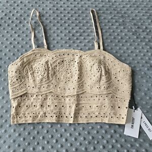 NWT Jason Wu Eyelet Bustier Crop Top Sz 6